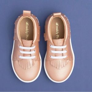 Freshly Picked Rose Gold Sneaker Mocc size 10 genuine leather